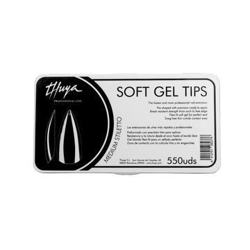 Thuya Soft Gel Nail Tips 550PCS – Pre-Shaped Medium Coffin & Stiletto | Professional Break-Resistant Nail Extensions